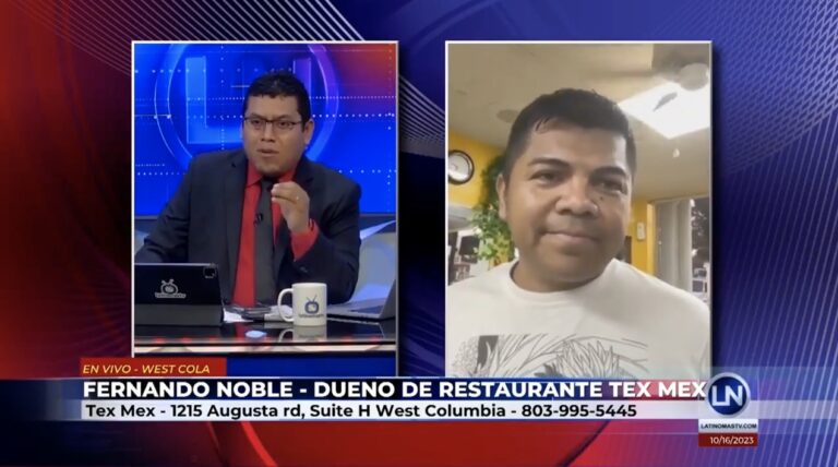 Entrevista Fernando Noble de Restaurante TexMex en West Columbia SC
