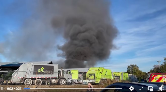 Incendio en una fabrica de eliminacion de residuos en Richland SC